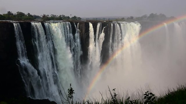 Victoria Falls in Zimbabwe as detailed 4K UHD footage
