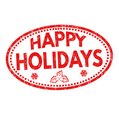 Happy Holidays sign or stamp