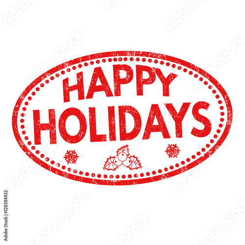 "Happy Holidays sign or stamp" Stock image and royaltyfree vector