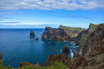 Fototapeta na wymiar Madeira Island coast and sea, Portugal