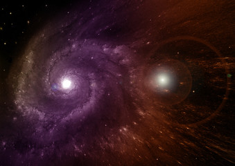 Obraz premium galaxy in a free space