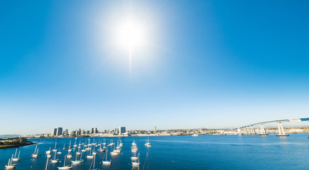 Boats in Coronado seafront