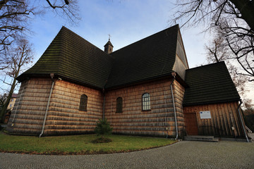 Kościół drewniany w Truskolasach XVIII w. Polska. © Stanisław Błachowicz