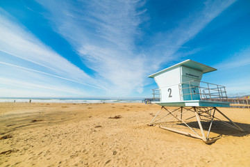 Lifeguard tower in Pismo Beach