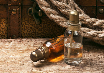 Obraz na płótnie Canvas Vials of perfume oils