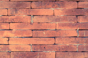Background of old vintage brick wall use for texture and background.