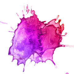abstract hand drawn watercolor blot
