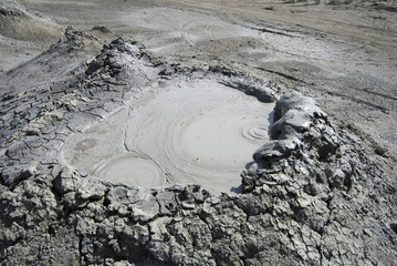 Mud volcano in Gobustan, Azerbaijan.