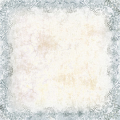 Old paper with floral frame