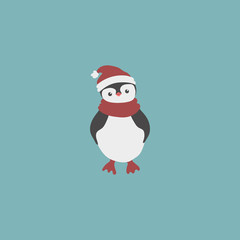 Cute cartoon penguin. vector illustration