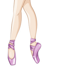 Beautiful ballerina in classical tutu. Slender legs in ballet slippers, pointe shoes. Hand drawn illustration. © Svetlana Ivanova