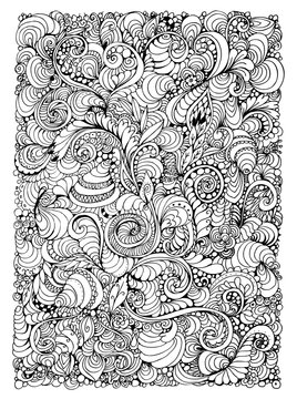 Abstract decorative seamless pattern, zentagle style background