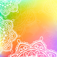 Fototapeta na wymiar background mandala rainbow color