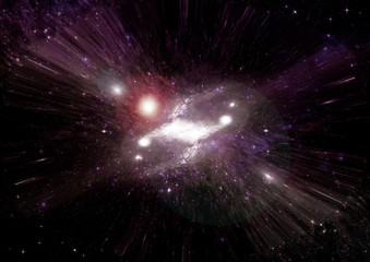 Fototapeta premium galaxy in a free space