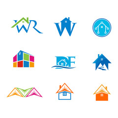 set of vector logo house and letter © heuheuheu