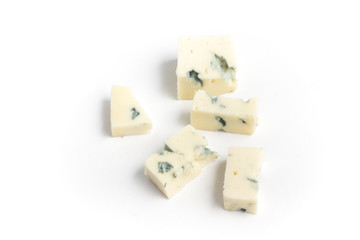 Slice of Gongonzola Cheese. Roquefort