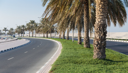 Fototapeta premium A general view of the waterfront of Sharjah UAE