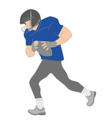 Fototapeta na wymiar American football player. vector illustration
