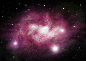 Naklejka premium galaxy in a free space