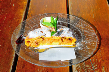 apple strudel in South Tyrol