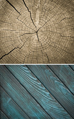 Wood texture. Lining boards wall. Wooden background. pattern. Showing growth rings. set