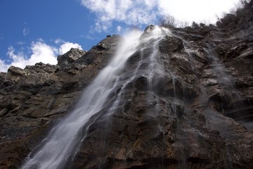 waterfall in the rocky mountains