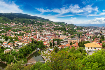 Fototapeta na wymiar Panoramic view of Sarajevo