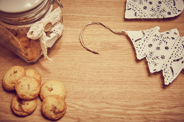 Biscotti di Natale con addobbi vintage