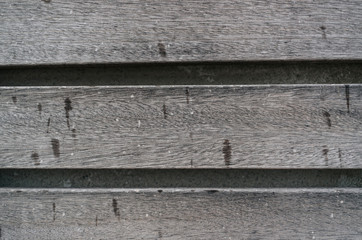 Nice wooden planks panel during rain with wet raindraops