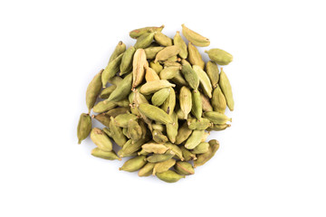 cardamom pods isolated on white