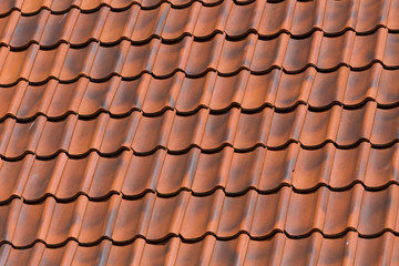 Red tiles roof background