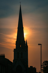 Church tower, Cambridge, UK