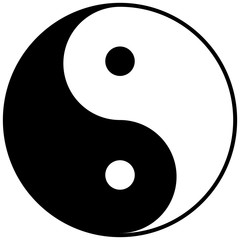 Знак восточного символа Инь-ян. Векторная иллюстрация.