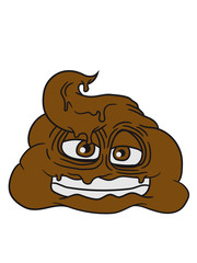 Grin shit kacke heap kot smell disgusting comic cartoon face