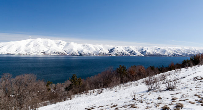 Highland Lake Sevan in Armenia