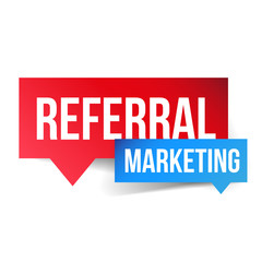 Referral Marketing vector speech bubble