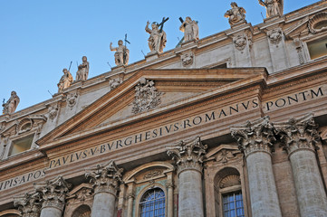 Fototapeta na wymiar Roma, Città del Vaticano - la basilica di San Pietro