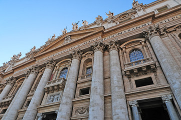 Fototapeta na wymiar Roma, Città del Vaticano - la basilica di San Pietro