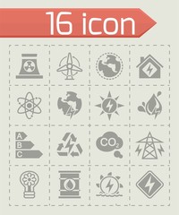 Vector Energetics icon set - 128402685