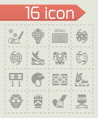 Vector Hockey icon set