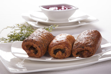 Pasties with cabbage and mushrooms 