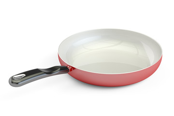 ceramic frypan closeup, 3D rendering