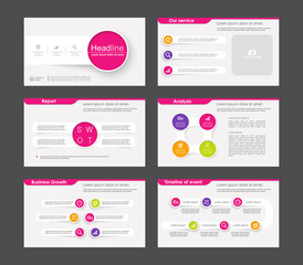 Infographic elements for presentation templates.