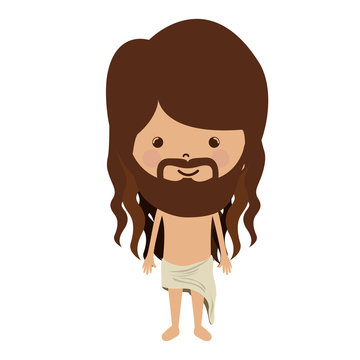 avatar jesus christ with stole vector illustration