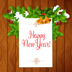 New Year best wishes vector poster
