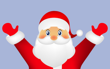 Santa Claus on a white background, vector