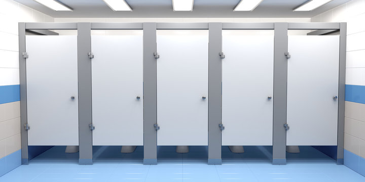 Public toilet cubicles