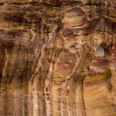 Colourful layers of sandstone