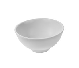 Empty white bowl isolated on white background