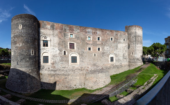 Castello Ursino in Catania, Sicily, Italy, built in the 13th century as a royal castle of the Kingdom of Sicily, was the seat of the Sicilian Parliament during the Sicilian Vespers.